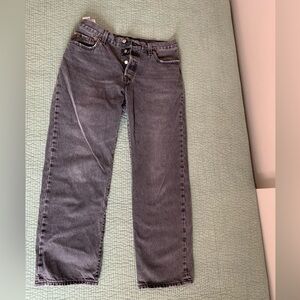 Levi  501 Button-Fly Jeans in Black